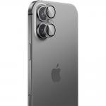 Protectie camera foto Benks Glass Warrior Lens Protector compatibila cu iPhone 16 / 16 Plus, Gri 2 - lerato.ro