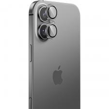 Protectie camera foto Benks Glass Warrior Lens Protector compatibila cu iPhone 16 / 16 Plus, Gri