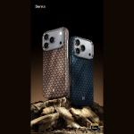 Carcasa Benks Magnetic Armor Air Armor Grid Kevlar Metal Frame 600D cu MagSafe compatibila cu iPhone 17 Air, Gold 3 - lerato.ro
