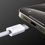 Cablu pentru incarcare si transfer de date Benks D46, USB-C la Lightning, 27W, 3A, 480Mbps, 2m, Alb 7 - lerato.ro