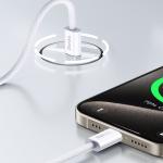 Cablu pentru incarcare si transfer de date Benks D46, USB-C la Lightning, 27W, 3A, 480Mbps, 2m, Alb 8 - lerato.ro