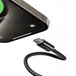 Cablu pentru incarcare si transfer de date Benks D46, USB-C la Lightning, 27W, 3A, 480Mbps, 2m, Negru 4 - lerato.ro