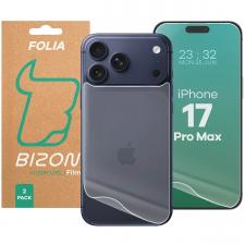 Set protectie Bizon Glass Hydrogel Pack, 1x Folie Ecran si 1x Folie Spate, compatibil cu iPhone 17 Pro Max, Transparent