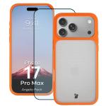 Kit protectie 2 in 1 BizonMobile, Carcasa Bizon Angelo si Folie sticla securizata Bizon Glass Edge, compatibil cu iPhone 17 Pro Max, Albastru 2 - lerato.ro