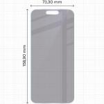 Folie sticla securizata Bizon Glass Mule Shadow Privacy compatibila cu iPhone 17 Pro Max, Negru 3 - lerato.ro