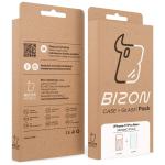 Kit protectie 2 in 1 BizonMobile, Carcasa Bizon MatteO si Folie sticla securizata Bizon Glass Edge, compatibil cu iPhone 17 Pro Max, Roz 11 - lerato.ro