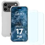 Kit protectie 2 in 1 BizonMobile Clear Pack, Carcasa Bizon Salpa si Folie sticla securizata Bizon Glass Clear 2, compatibil cu iPhone 17 Pro, Transparent 2 - lerato.ro