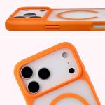 Kit protectie 2 in 1 BizonMobile, Carcasa Bizon MatteO si Folie sticla securizata Bizon Glass Edge, compatibil cu iPhone 17 Pro Max, Portocaliu 6 - lerato.ro