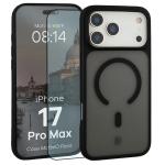 Kit protectie 2 in 1 BizonMobile, Carcasa Bizon MatteO si Folie sticla securizata Bizon Glass Edge, compatibil cu iPhone 17 Pro Max, Negru 2 - lerato.ro