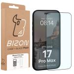 Kit protectie 2 in 1 BizonMobile, Carcasa Bizon MatteO si Folie sticla securizata Bizon Glass Edge, compatibil cu iPhone 17 Pro Max, Negru 10 - lerato.ro