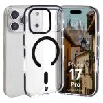 Carcasa Bizon Marco cu MagSafe compatibila cu iPhone 17 Pro, Transparent / Negru 3 - lerato.ro