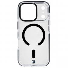 Huse si carcase iPhone 17 Pro, Carcasa Bizon Marco cu MagSafe compatibila cu iPhone 17 Pro, Transparent / Negru, lerato.ro