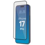 Set 2 folii sticla securizata Bizon Glass, Kit montare inclus, compatibile cu iPhone 17 Pro, Negru 4 - lerato.ro