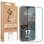 Kit protectie 2 in 1 BizonMobile, Carcasa Bizon MatteO si Folie sticla securizata Bizon Glass Edge, compatibil cu iPhone 17 Pro, Bej 10 - lerato.ro