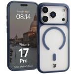 Kit protectie 2 in 1 BizonMobile, Carcasa Bizon MatteO si Folie sticla securizata Bizon Glass Edge, compatibil cu iPhone 17 Pro, Albastru 4 - lerato.ro