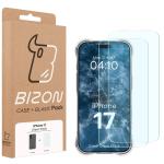 Kit protectie 2 in 1 BizonMobile Clear Pack, Carcasa Bizon Salpa si Folie sticla securizata Bizon Glass Clear 2, compatibil cu iPhone 17, Transparent 10 - lerato.ro