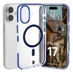 Carcasa Bizon Marco cu MagSafe compatibila cu iPhone 17, Transparent / Albastru 3 - lerato.ro