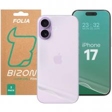 Set protectie Bizon Glass Hydrogel Pack, 1x Folie Ecran si 1x Folie Spate, compatibil cu iPhone 17, Transparent