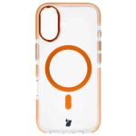 Carcasa Bizon Marco cu MagSafe compatibila cu iPhone 17, Transparent / Portocaliu 2 - lerato.ro
