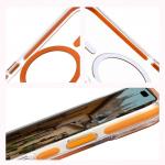 Carcasa Bizon Marco cu MagSafe compatibila cu iPhone 17, Transparent / Portocaliu 8 - lerato.ro