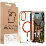 Carcasa Bizon Marco cu MagSafe compatibila cu iPhone 17, Transparent / Portocaliu 11 - lerato.ro