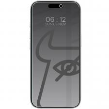 Set 2 folii sticla securizata Bizon Glass Clear Shadow Duo Privacy compatibile cu iPhone 17 Pro / 16 Pro, Negru