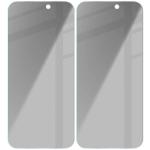 Set 2 folii sticla securizata Bizon Glass Clear Shadow Duo Privacy compatibile cu iPhone 17 Pro / 16 Pro, Negru 5 - lerato.ro