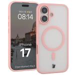 Kit protectie 2 in 1 BizonMobile, Carcasa Bizon MatteO si Folie sticla securizata Bizon Glass Edge, compatibil cu iPhone 17, Roz 4 - lerato.ro