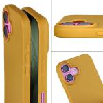 Carcasa Bizon ReLeaf compatibila cu iPhone 16, Dark Yellow 6 - lerato.ro
