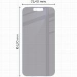 Folie sticla securizata Bizon Glass Mule Shadow Privacy compatibila cu iPhone 16 Plus, Negru 3 - lerato.ro
