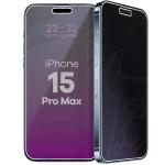 Folie sticla securizata Bizon Glass Mule Shadow Privacy compatibila cu iPhone 15 Pro Max, Negru 4 - lerato.ro