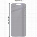 Folie sticla securizata Bizon Glass Mule Shadow Privacy compatibila cu iPhone 15 Pro Max, Negru 3 - lerato.ro