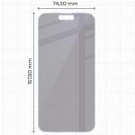 Folie sticla securizata Bizon Glass Mule Shadow Privacy compatibila cu iPhone 15 Plus, Negru 3 - lerato.ro