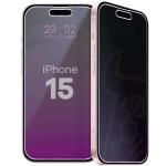 Folie sticla securizata Bizon Glass Mule Shadow Privacy compatibila cu iPhone 15, Negru 4 - lerato.ro