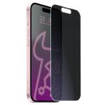 Folie sticla securizata Bizon Glass Mule Shadow Privacy compatibila cu iPhone 15, Negru 6 - lerato.ro