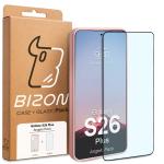 Kit protectie 2 in 1 BizonMobile, Carcasa Bizon Angelo si Folie sticla securizata Bizon Glass Edge, compatibil cu Samsung Galaxy S26 Plus, Roz 9 - lerato.ro