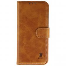 Husa flip cover Bizon Pocket compatibila cu Samsung Galaxy S26, Maro