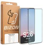 Kit protectie 2 in 1 BizonMobile, Carcasa Bizon Angelo si Folie sticla securizata Bizon Glass Edge, compatibil cu Samsung Galaxy S26 Plus, Bej 9 - lerato.ro