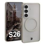 Carcasa Bizon MatteO cu MagSafe compatibila cu Samsung Galaxy S26, Bej 3 - lerato.ro