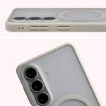 Carcasa Bizon MatteO cu MagSafe compatibila cu Samsung Galaxy S26, Bej 5 - lerato.ro