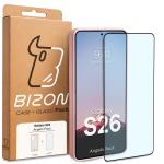 Kit protectie 2 in 1 BizonMobile, Carcasa Bizon Angelo si Folie sticla securizata Bizon Glass Edge, compatibil cu Samsung Galaxy S26, Roz 9 - lerato.ro