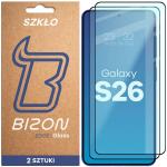 Set 2 folii sticla securizata Bizon Glass Edge 2 compatibile cu Samsung Galaxy S26, Negru 4 - lerato.ro