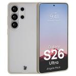 Kit protectie 2 in 1 BizonMobile, Carcasa Bizon Angelo si Folie sticla securizata Bizon Glass Edge, compatibil cu Samsung Galaxy S26 Ultra, Bej 4 - lerato.ro