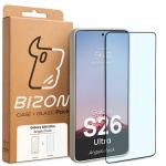 Kit protectie 2 in 1 BizonMobile, Carcasa Bizon Angelo si Folie sticla securizata Bizon Glass Edge, compatibil cu Samsung Galaxy S26 Ultra, Bej 9 - lerato.ro