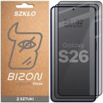 Set 2 folii sticla securizata Bizon Glass Edge Shadow Privacy compatibile cu Samsung Galaxy S26, Negru 4 - lerato.ro