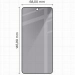 Set 2 folii sticla securizata Bizon Glass Edge Shadow Privacy compatibile cu Samsung Galaxy S26, Negru 3 - lerato.ro