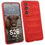 Carcasa Bizon Tur compatibila cu Samsung Galaxy S26 Plus, Rosu 3 - lerato.ro
