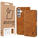 Husa flip cover Bizon Pocket compatibila cu Samsung Galaxy S26 Plus, Maro 7 - lerato.ro