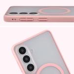 Carcasa Bizon MatteO cu MagSafe compatibila cu Samsung Galaxy S26 Plus, Roz 5 - lerato.ro