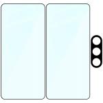 Set protectie 3in1 Bizon Glass Edge Pack, 2 folii sticla ecran + 1 folie sticla camera foto, compatibil cu Samsung Galaxy S26 Plus, Transparent 7 - lerato.ro